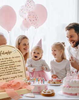 PREZENT NA ROCZEK URODZINY DLA DZIECKA DREWNIANA TABLICZKA PERSONALIZOWANA