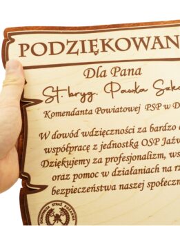 PODZIĘKOWANIE DLA STRAŻAKÓW WÓJTA KOLEGI KOLEŻANKI SZEFA PRACOWNIKA