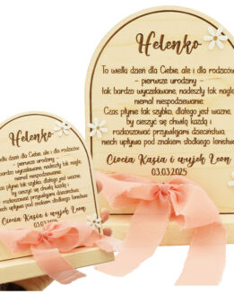 PREZENT NA ROCZEK URODZINY DLA DZIECKA DREWNIANA TABLICZKA PERSONALIZOWANA