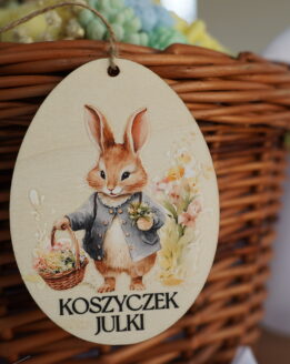 Zawieszka Jajko wielkanocne z królikiem