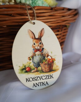 Zawieszka Jajko wielkanocne z królikiem