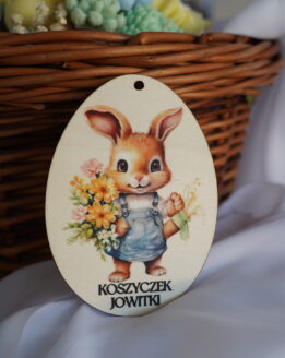 Zawieszka Jajko wielkanocne z królikiem