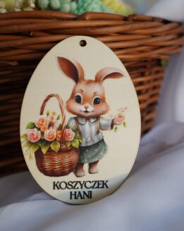Zawieszka Jajko wielkanocne z królikiem