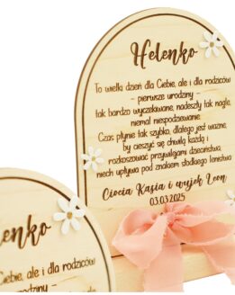 PREZENT NA ROCZEK URODZINY DLA DZIECKA DREWNIANA TABLICZKA PERSONALIZOWANA