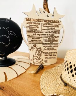 DREWNIANA TABLICZKA DLA WĘDKARZA PREZENT WĘDKARZ