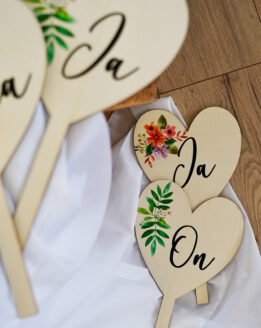 Tabliczki na oczepiny serca kwiaty