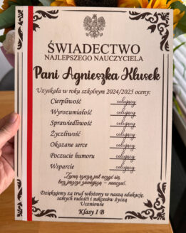 Świadectwo szkolne dla Nauczyciela